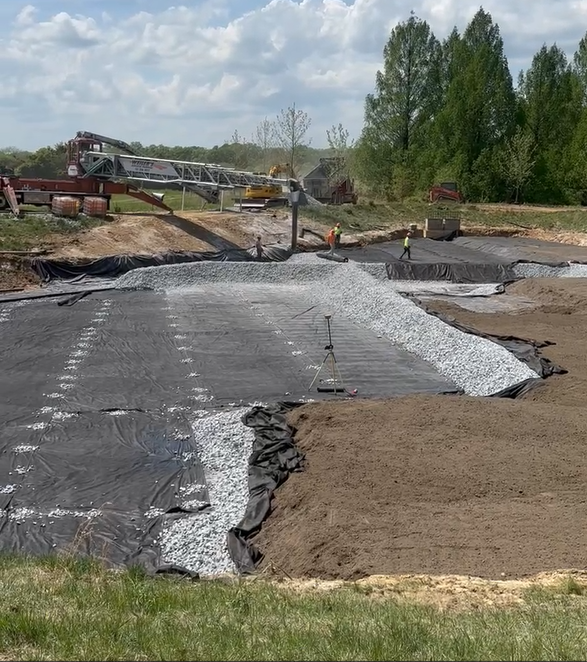 Stormwater basin on Conservatory Road, by the new West Conservatory at Longwood Gardens