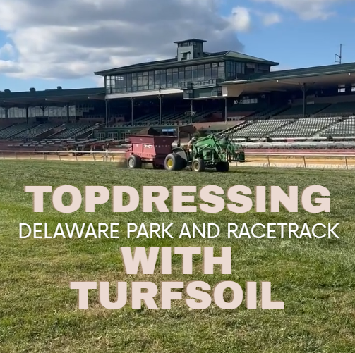Topdressing with TurfSoil at Delaware Park and Racetrack